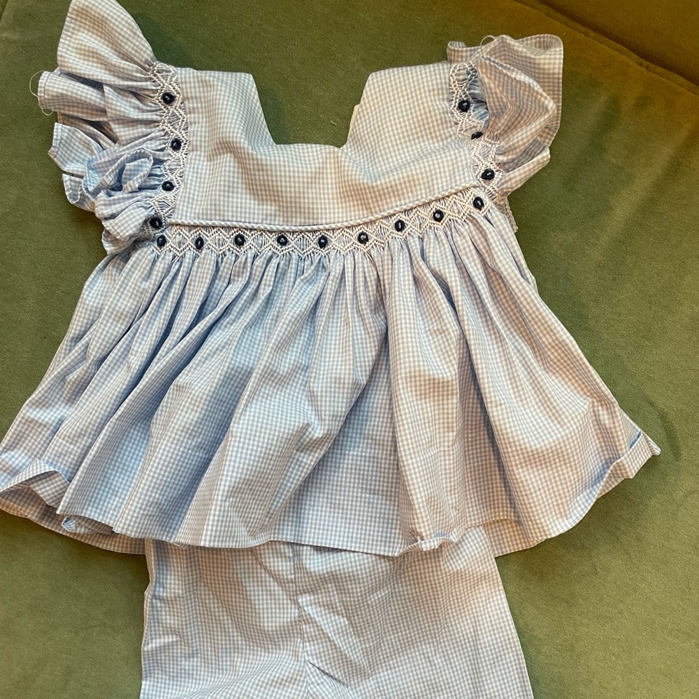 Southern Taters Flutter Sleeve Pant Set 9m Like New